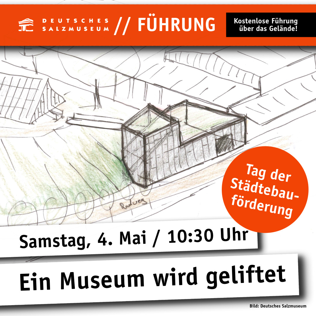 Skizze zum neuen Eingangsgebäude des Deutschen Salzmuseums.